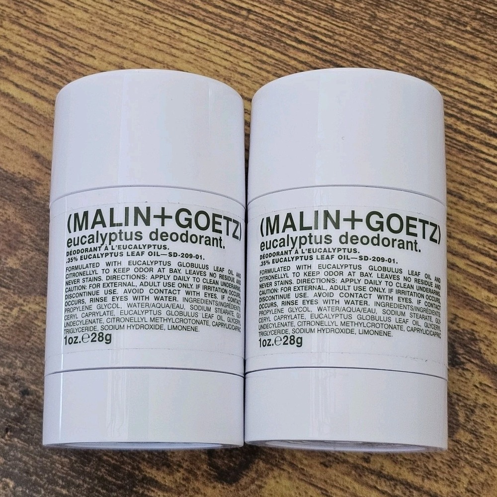 2X MALIN + GOETZ Eucalyptus Deodorant Stick Deodorant Unisex Aluminum-Free 28g